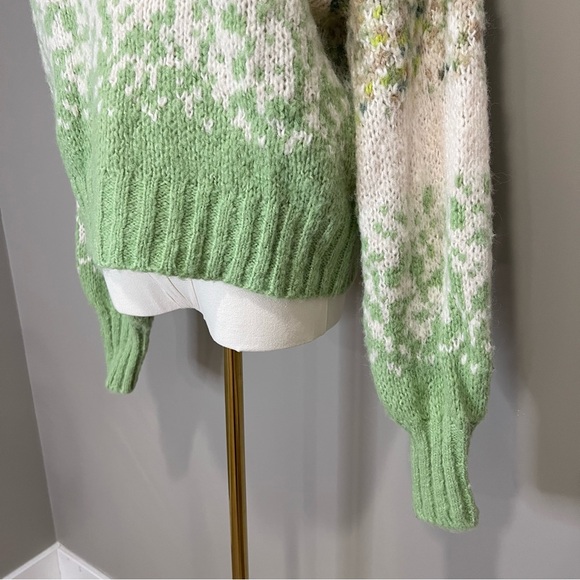 Aerie Fair Isle Chunky Knit Mock Neck Pullover Size M - Picture 4 of 9